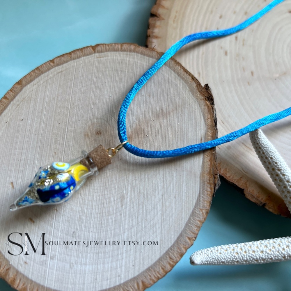 Wishing Bottle Necklace | Starry Night Intention Jewelry | positive affirmation